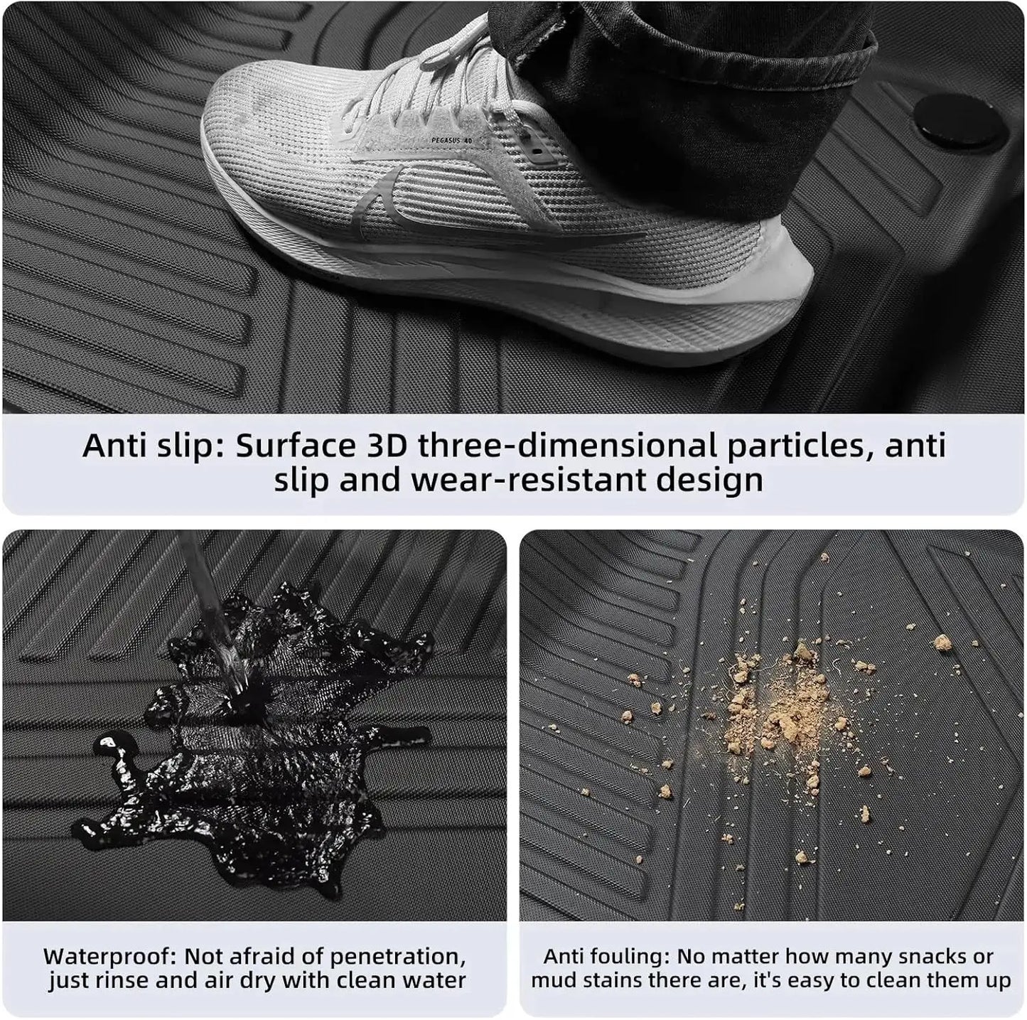 Floor Mats Waterproof Anti-Slip For Toyota Land Cruiser Prado 250 J250 LC250 All Weather Front Rear Cargo Liner Mat 2024 2025