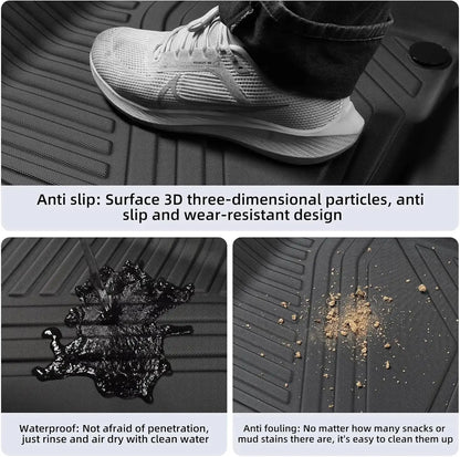 Floor Mats Waterproof Anti-Slip For Toyota Land Cruiser Prado 250 J250 LC250 All Weather Front Rear Cargo Liner Mat 2024 2025
