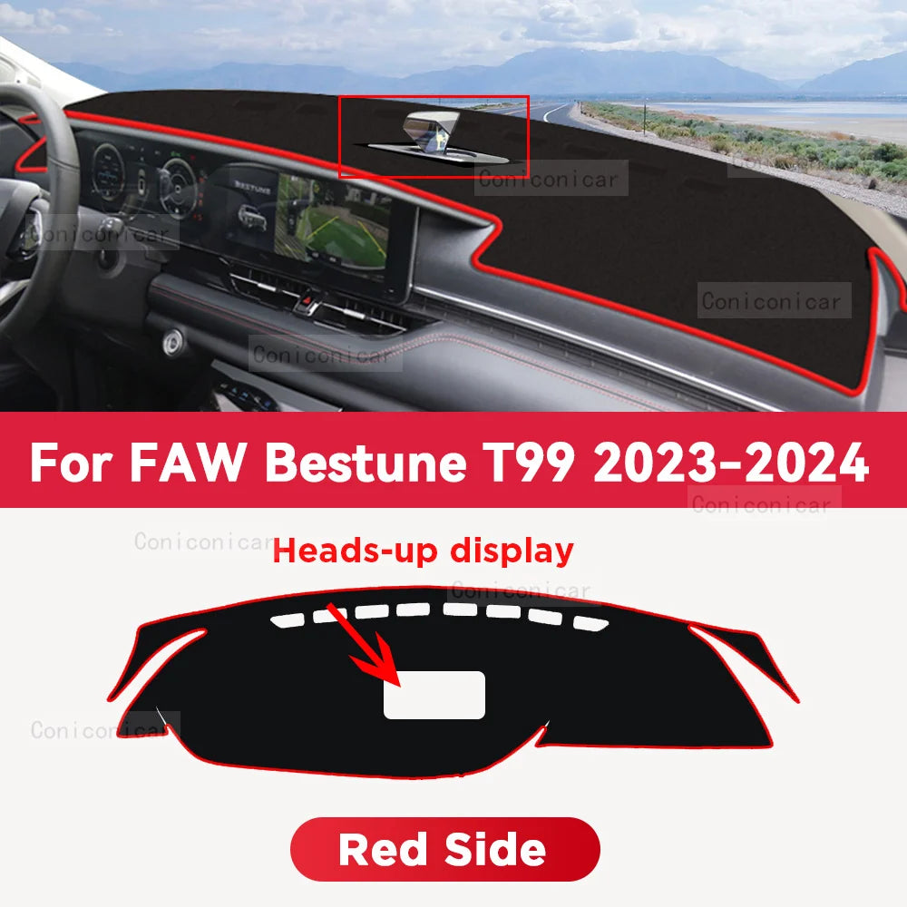 Dashboard Cover Mat Protective Pad  For FAW BESTUNE T99 2023 2024 Car Accessories Dash Board Sunshade Carpet Anti-UV Dashmat