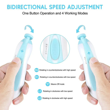 Multifunctional Electric Baby Cutter Trimmer Manicure Tool Set Baby CareNail Trimmer Baby Nail File Clippers Toes Fingernail