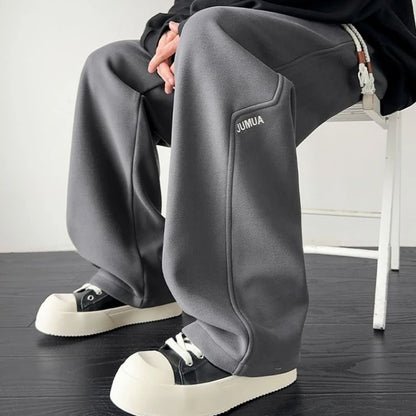 Men's Winter Thermal Fleece Joggers Windproof Thick Casual Pants Plus Size Warm Sports Sweatpants for Cold Weather