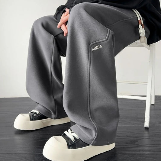 Men's Winter Thermal Fleece Joggers Windproof Thick Casual Pants Plus Size Warm Sports Sweatpants for Cold Weather