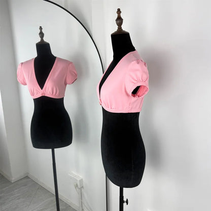 Tossy Summer Casual V-Neck For Women Tops Vest Sexy Short Sleeve  Holiday Beach Cropped Y2k Top Female Patchwork Tank Top 2026