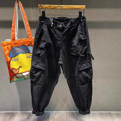 Men's Loose Fit Warm Winter Casual Pants American High Street Style Workwear Trousers Autumn Winter Collection Fashion Brand