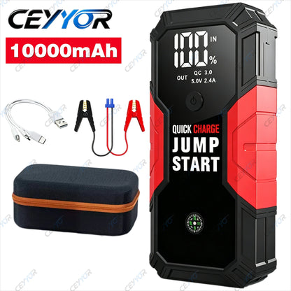 CEYYOR New 12V Jump Starter Car Battery Starting Device,Professional Booster Jump Starter for 8.0L Petrol 7.0L Diesel Car 점프스타터