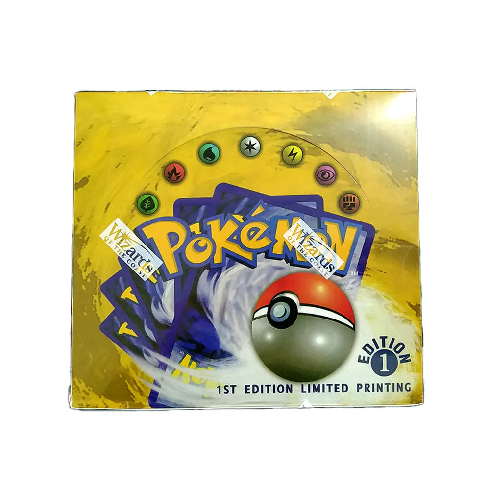 Pokemon 36 Packs 1ST Edition Classic Base Jungle Rocket Fossil Set Proxy Pokémon Cards PKM Games Board Games Card Collection