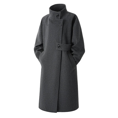 Men Long Trench Outwear Casual Woolen Coat Windbreaker Autumn Winter Fashion Woolen Coats