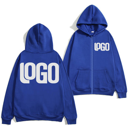 Zipper Hooded Cardigan Sweatshirt Jacket, New Fashion, Anytime, Anywhere Design Brand Logo/Custom Image Replication