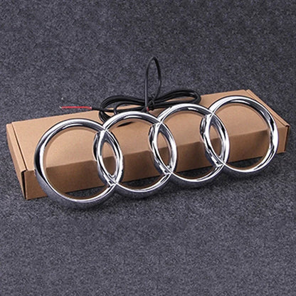 Static Light Car Front Grille LED Emblem Decor for Audi A4 A5 Q5 RS5 A4L A3 8p Q3 A8 Decals Badge Sticker Exterior Accessories