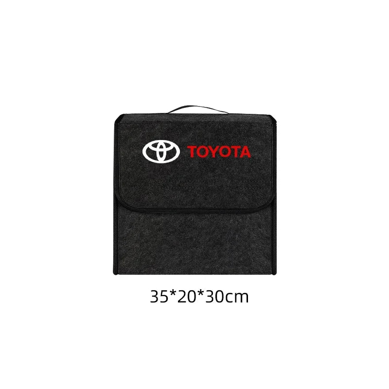 Car interior sticker Car Trunk Storage Box Foldable Felt Organizer Stowing Tidying Box For Toyota Corolla Camry rav4 Yaris hilux
