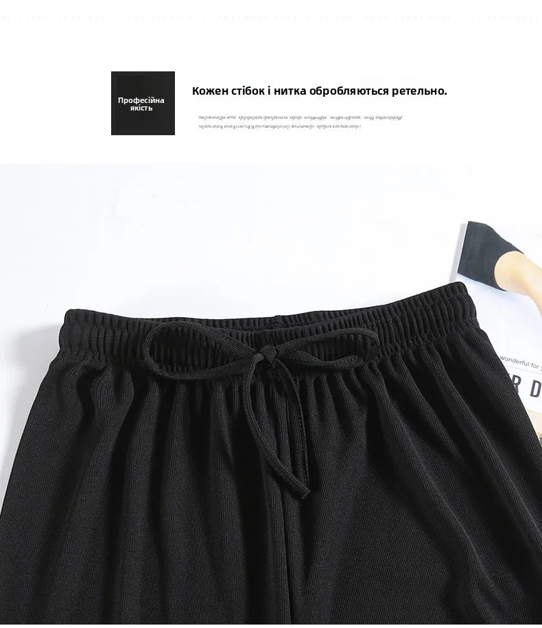 Slimming High Waist Ice Silk Wide Leg Pants for Pear aped Women Casual Summer orts plus Size  pe Comfortable Trousers
