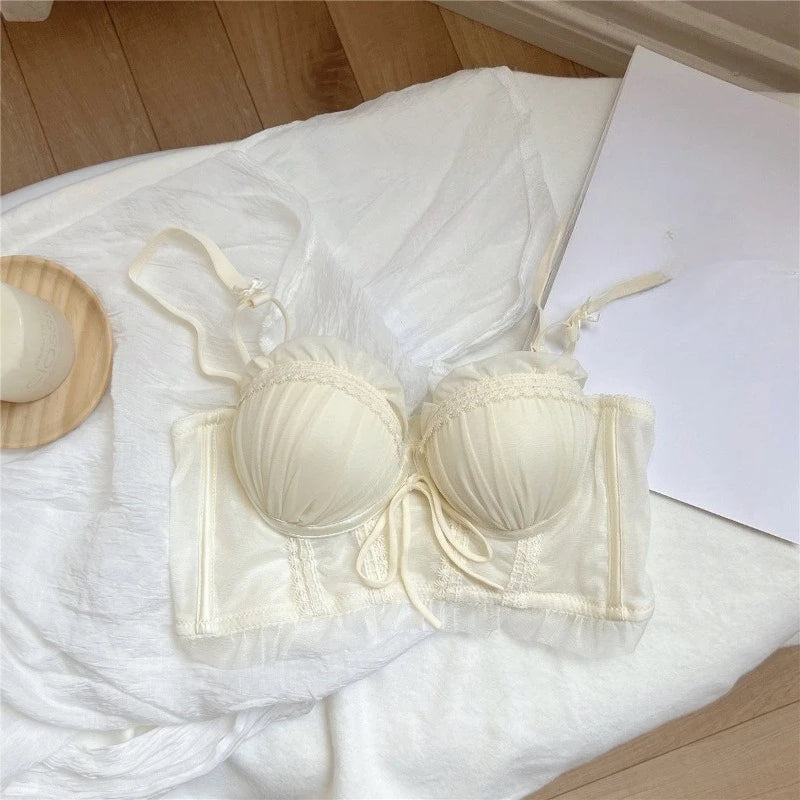 Iroppoi Sweet Charming Lingerie Set Delicate Lace Push Up Bra Small Cup Women, Sek-si Feminine Look New Hot Item BANERDANNI