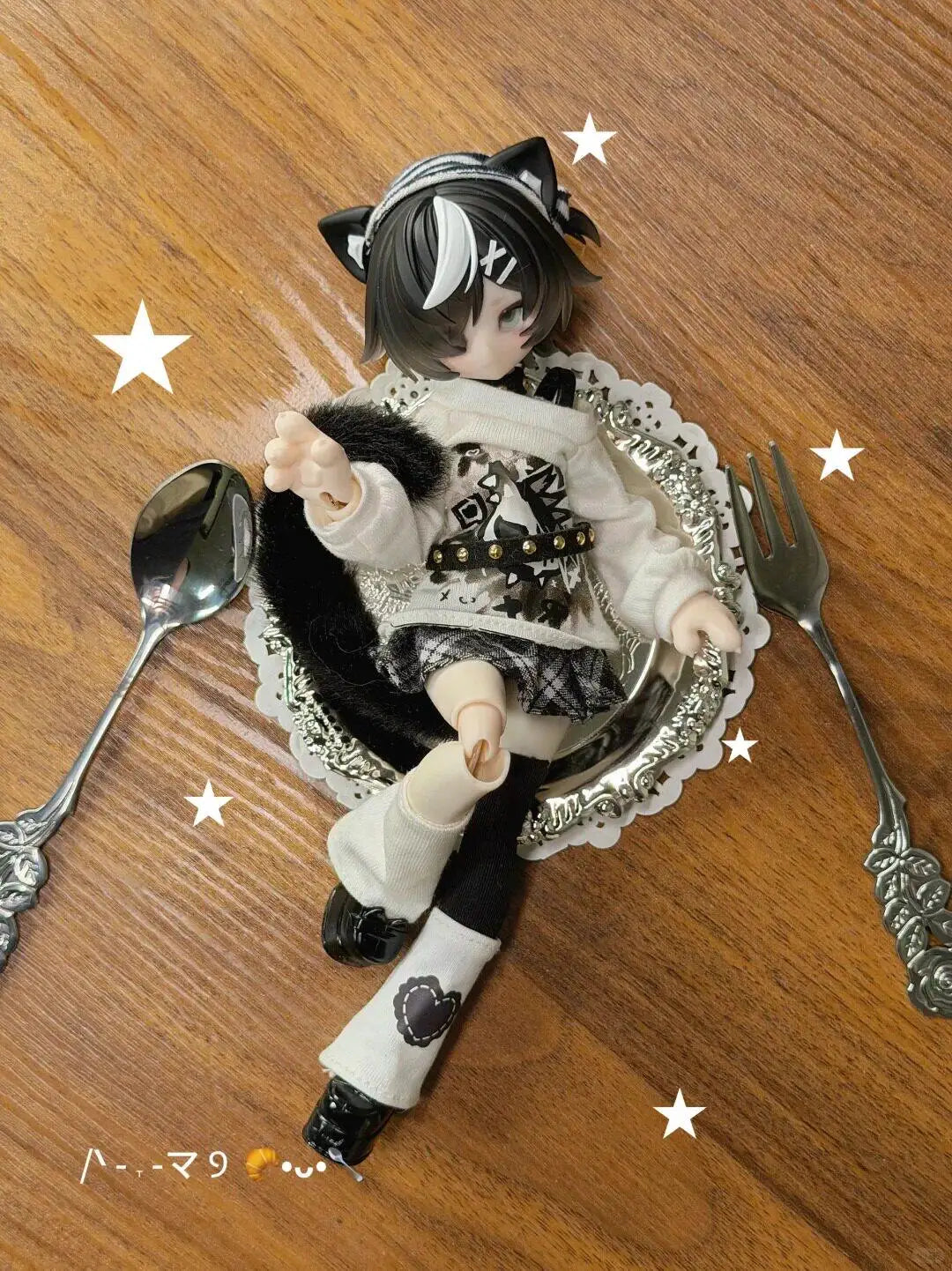 Miaomiaomiao Cifang Bjd Doll One Eighth Scale Articulated Cat Girl Blind Box Cute Trendy Ornament Moonlight Fairy Tale Gift Toy