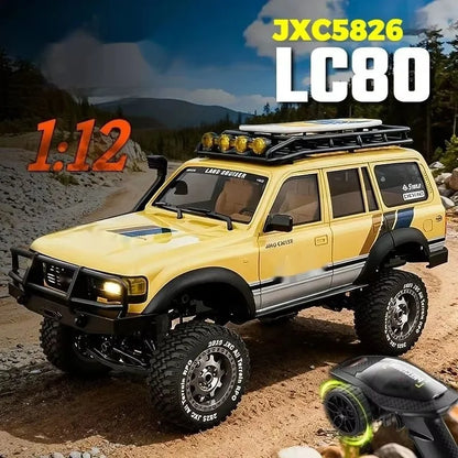 JXC 1/12 Full Scale Lc80 Rc Crawler Cruiser Remote Control Off Road Climbing Car With Light System For Hobby Users