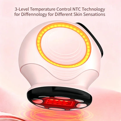 Facial Skin Tightening Device EMS Microcurrent Red Light Heating Vibration Anti-Wrinkle Face Beauty Machine Rechargeable