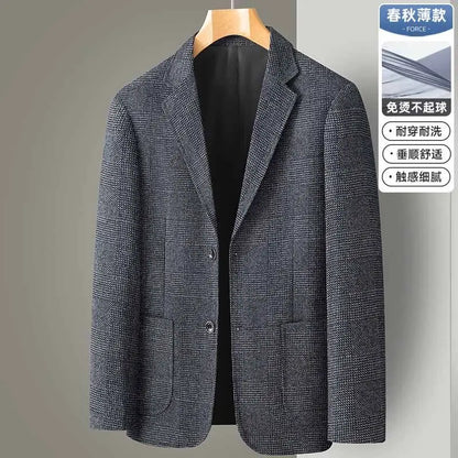 2025 New Business Dinner Gentleman Slim Gentleman Group Dress Fashion Men British Style Dress Best Man Plaid Plaid Plaid Blazer