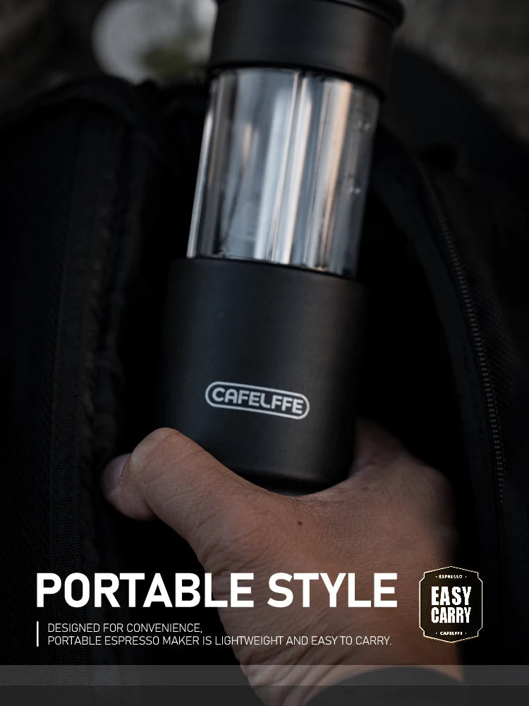 Cafelffe Manual Espresso Coffee Machine Hot/Cold Portable coffee Maker For NS Capsules & Ground Hand Press,hiking Camping Gift