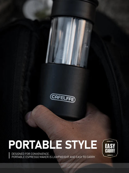 Cafelffe Manual Espresso Coffee Machine Hot/Cold Portable coffee Maker For NS Capsules & Ground Hand Press,hiking Camping Gift
