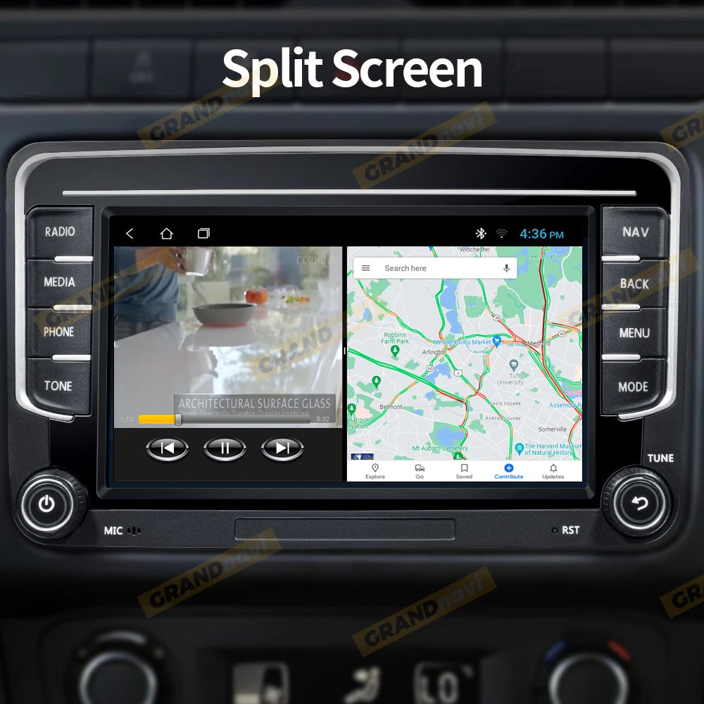 GRANDnavi Android13 Car Radio GPS For VW Volkswagen Skoda Octavia Golf 5 6 Touran Passat B6 Polo Jetta 2Din Multimedia Player