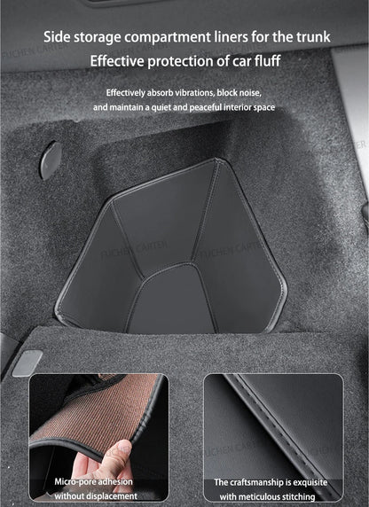 For Tesla NEW ModelYL2026 Leather Front Rear Door Sill Protector Threshold Strip Anti-kick Guard Panel Waterproof Pad Accessorie
