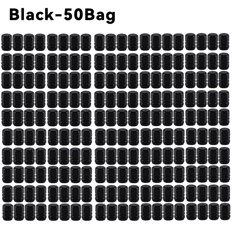 Silver Black Blue Aluminum Alloy Car Valve Cores Tire Valves Caps Air Pump Caps Tuning Products Accessories Replacement