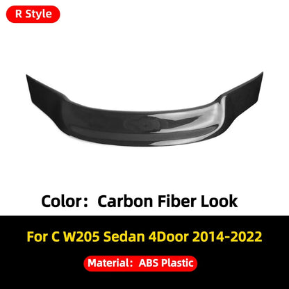 For Mercedes Benz C Class W205 4Door C180 C200 C250 C300 C450 C43 Sedan 2014-2022 Rear Spoiler Wing Splitter Tuning Body Kit