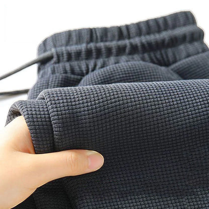Men's Fleece Lined Sports Straight Leg Long Pants Autumn Winter Large Size Casual Comfortable Sweatpants Youth Trend Black