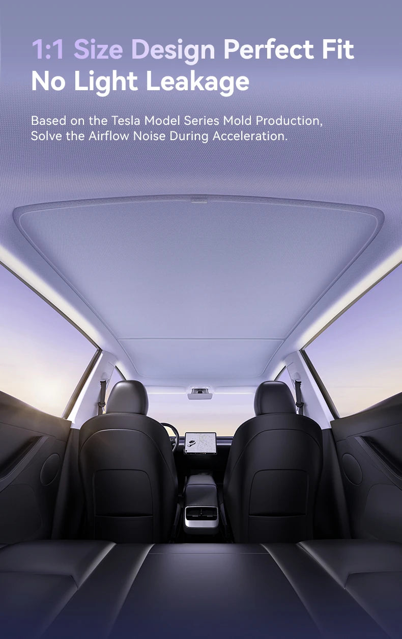 YZ magnetic suction clip Sun Shades For Tesla Model 3 Y Highland Juniper 2021-25 Glass Roof Sunshade Front Rear Sunroof Skylight
