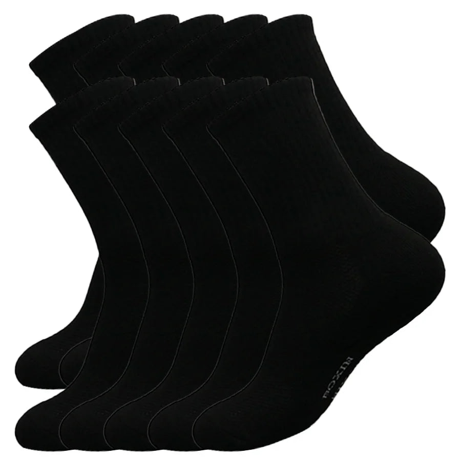 10Pairs Men's Athletic Socks Set - Cool Comfortable Short Warm Solid Color for Running Gym Hiking - Dropshipping