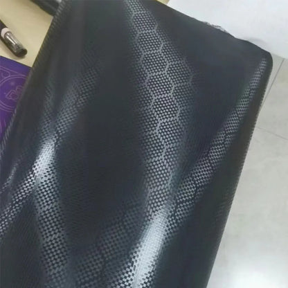 Retail Hexagonal Honeycomb Carbon Fiber Black Football Pattern Sticker Vinyl Car Wrap Foil Self Adhesive with Air Bubble Free