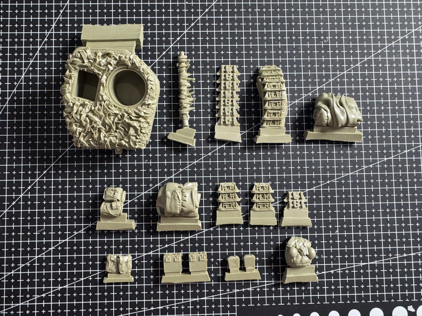 1/35 Churchill MK VII Accessories Set T35020, Resin Model Kit Parts for Military Tank Diorama Scene Building