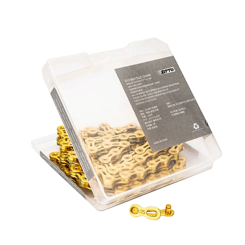 ZTTO MTB Road Bike 10 11 12 Speed Chain Bicycle Hollow Current With Missing Link High Quality 10S 11S 116 Links 12 S 126 Links