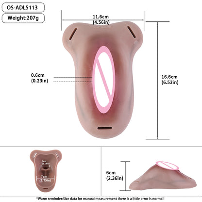 ANOSX Multi-functional Vagina Pad Silicone Chastity Cage Imitation Clitoral Pants Penis Sleeve With Urethra Hole Sex Toy For Men