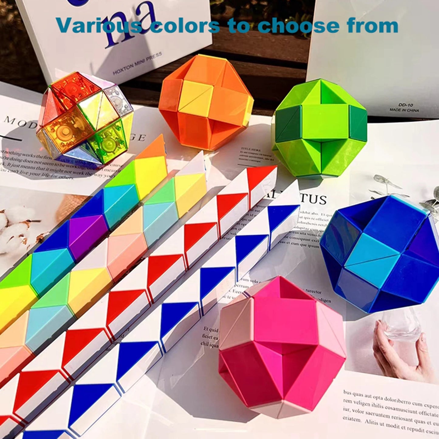 Diansheng Magic Snake Ruler Cube 240 144 120 108 96 Knots Puzzle Speed Antistress Cubes Twist Folding Profissional Toy for Kids