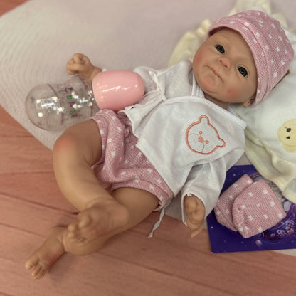 1pc 13 Inch Silicone Doll Cute Bebe Newborn Baby Soft Solid Silicone Girl&Boy For Birthday Gifts