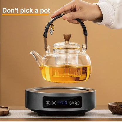 1200W Smart Electric Ceramic Stove Portable Tea Maker Tea Set Timer Coffee Heater 7-Level Hot Water Heater