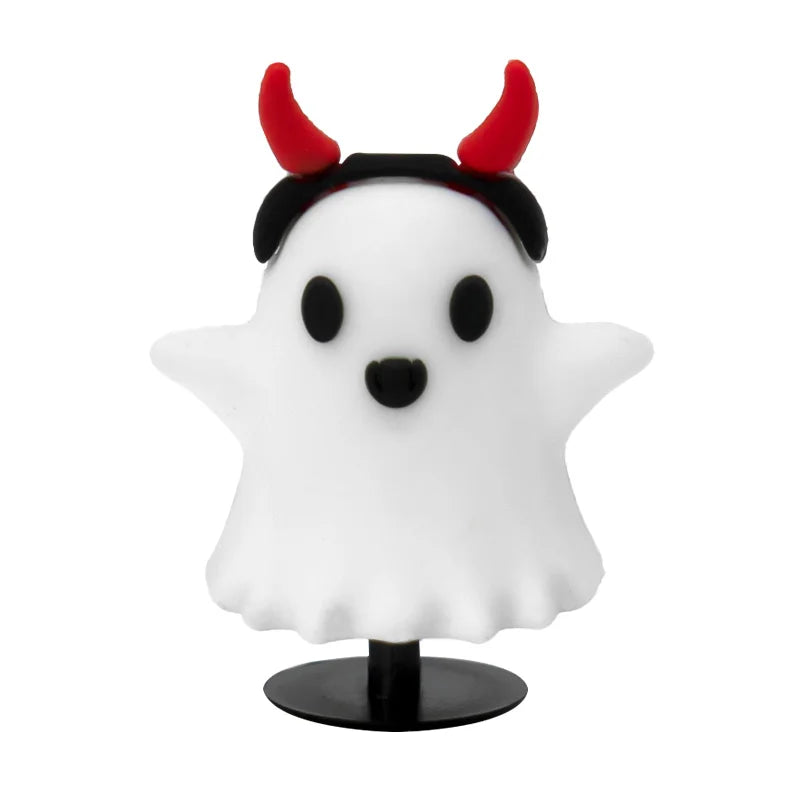 1/15pcs 3D Halloween Party Horrible Shoe Accessories Black Cat Ghost Witch Shoe Charms Woman Men Kids Pins Buckle Decorations