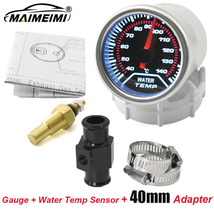 Car Gauge 52mm Water temp Temperature Joint Pipe Sensor Gauge Gauge 40~140 Celsius Adapter Size 28mm / 30mm / 32mm / 34mm / 36mm
