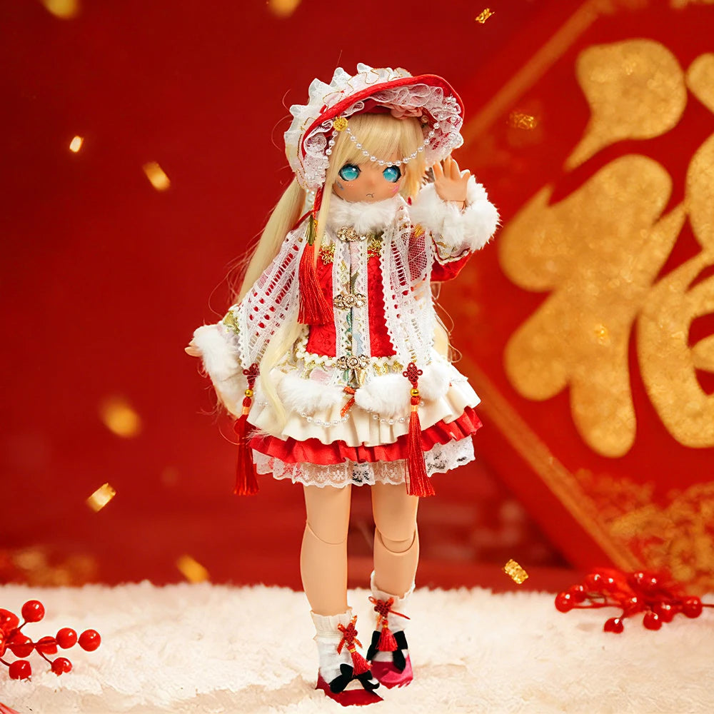 ICY DBS 1/4 BJD Dream Fairy Doll  Anime Toy Articulated Doll Holiday-Themed Doll Includes Clothing and Shoes 40cm SD