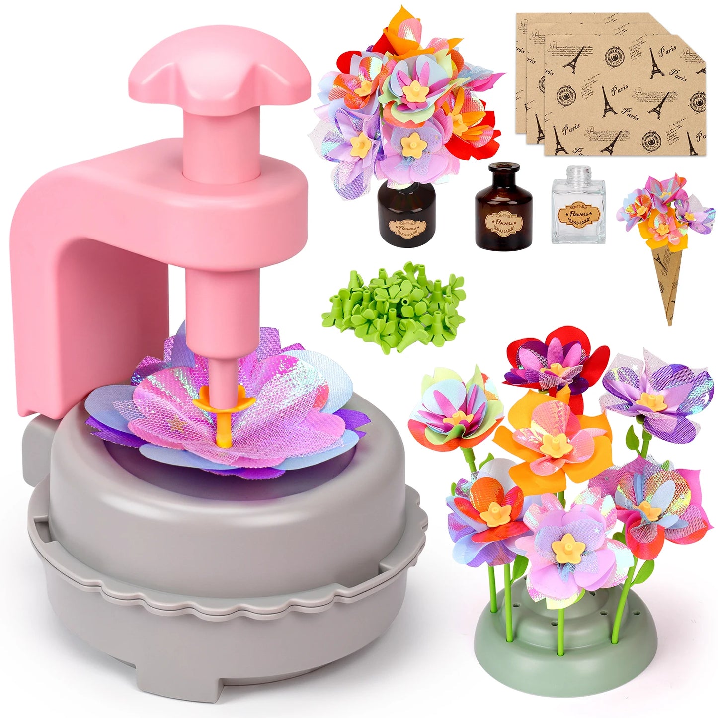 Creative DIY Handmade Bouquet for Girls Fabric Handmade Bouquets Flower Arrangement Toy Parents-child Interctive Game for kids