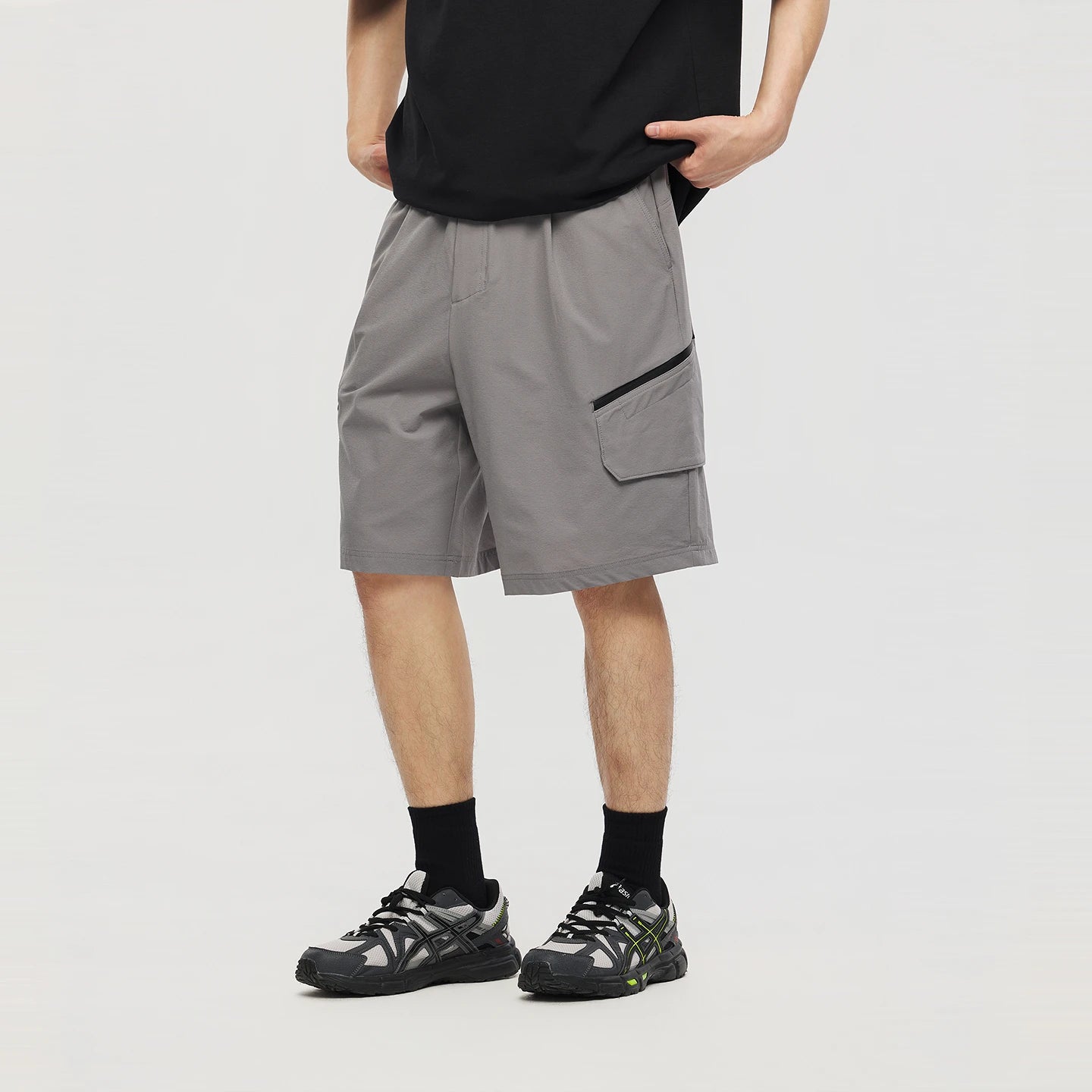 Metersbonwe Men Cargo Bermuda Shorts 2026 Summer New Loose Fit Straight Leg Casual Shorts Outdoor Trendy Waterproof Zipper Short