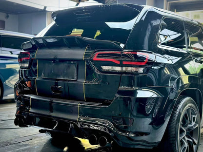 For Jeep Grand Cherokee All Models 2013-2022 SRT8 WK2 Trackhawk Car Middle Spoiler Trunk Wing Glossy Black Body Kit ABS Plastic