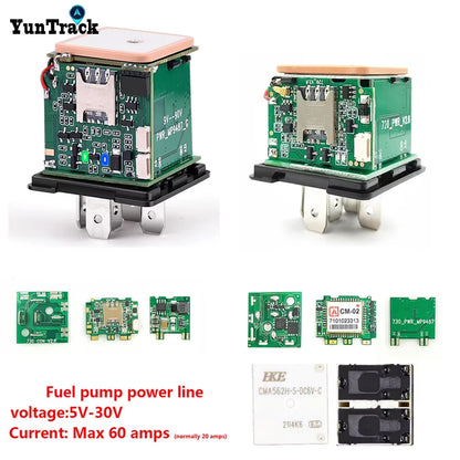 Hidden Relay 4G GPS Tracker Towed Move Tracking Car Vehicle Cut Off Oil ACC Monitor Locator  SMS Call Alarm Anti-theft System
