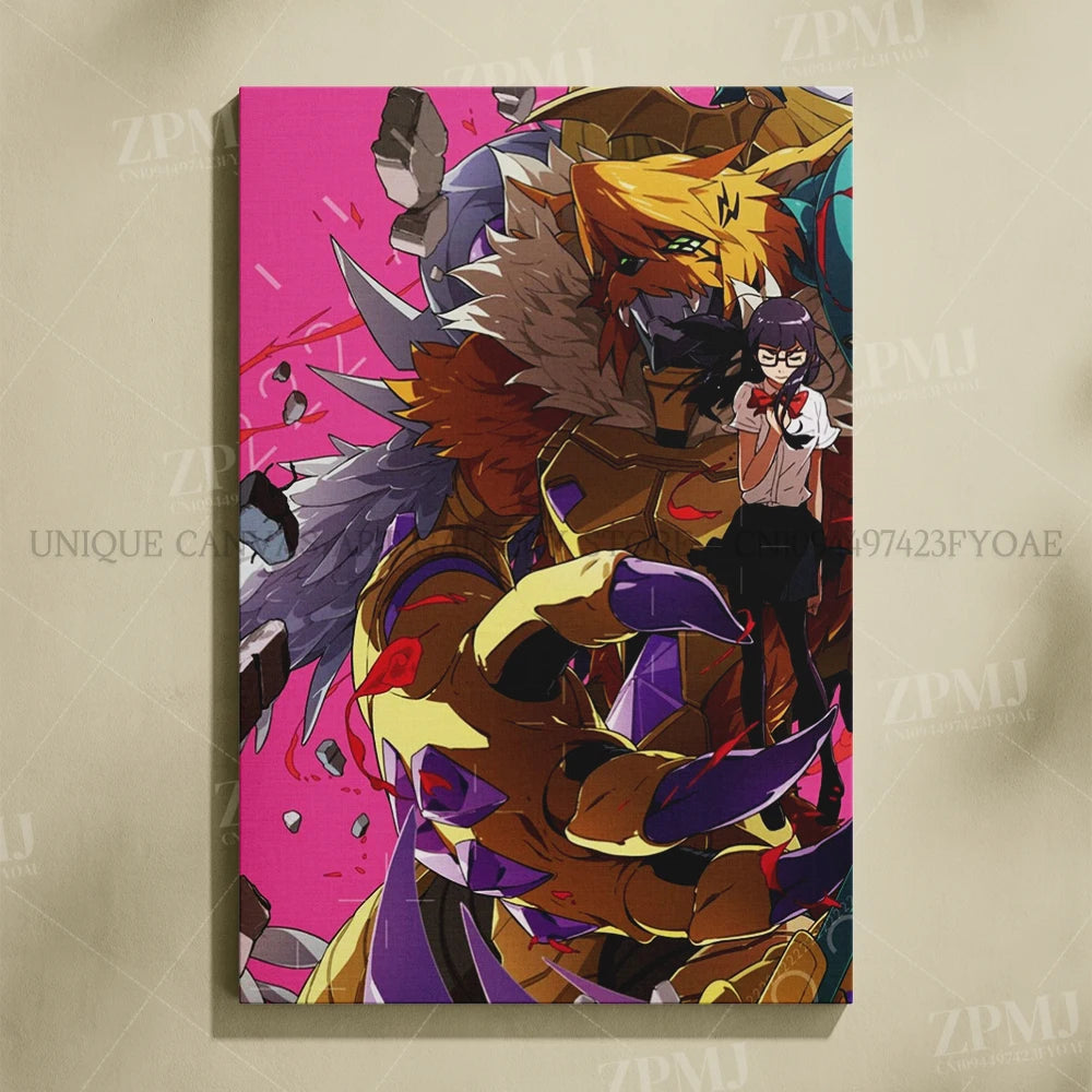 Japanese Anime Canvas Wall Art Digimon Digital Monsters Home Decorative HD Print Poster Painting Modern No Frame For Living Room