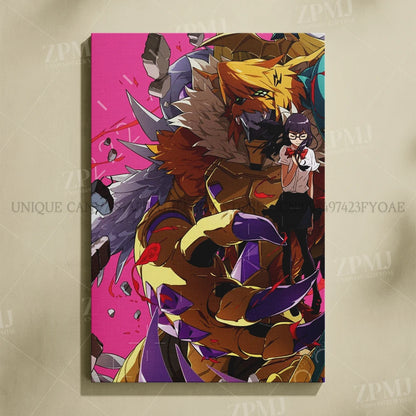 Japanese Anime Canvas Wall Art Digimon Digital Monsters Home Decorative HD Print Poster Painting Modern No Frame For Living Room