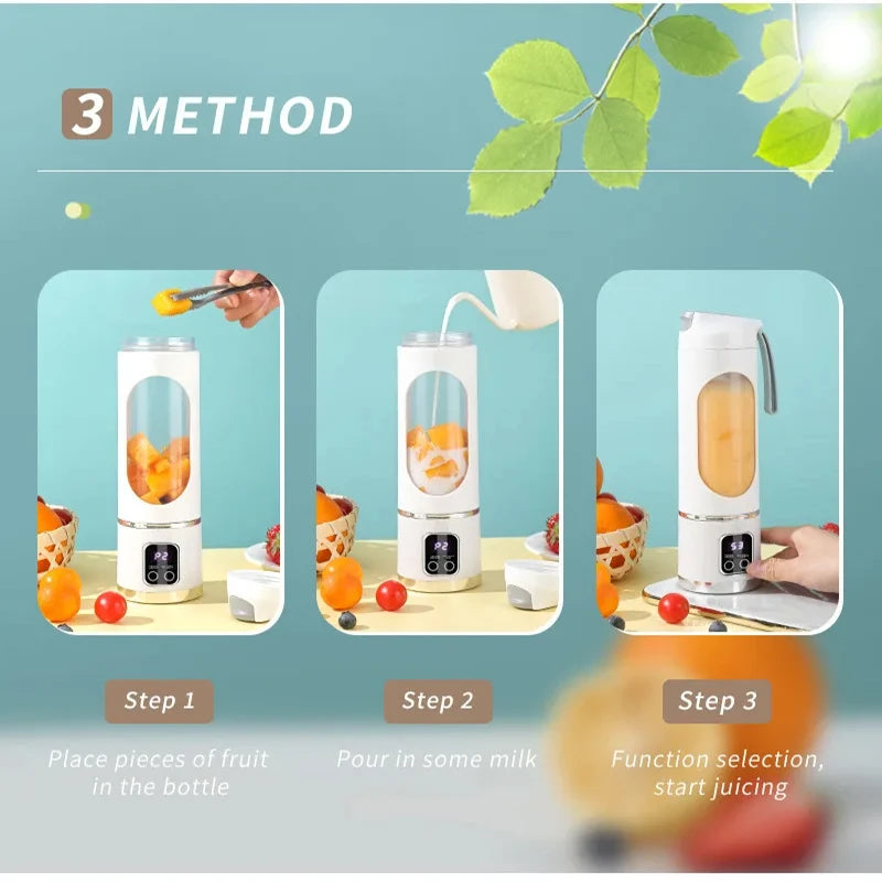 Fruit Vegetable Juicer Electric Plastic Multi-Function Portable Outdoor Large Capacity Household Juice Maker