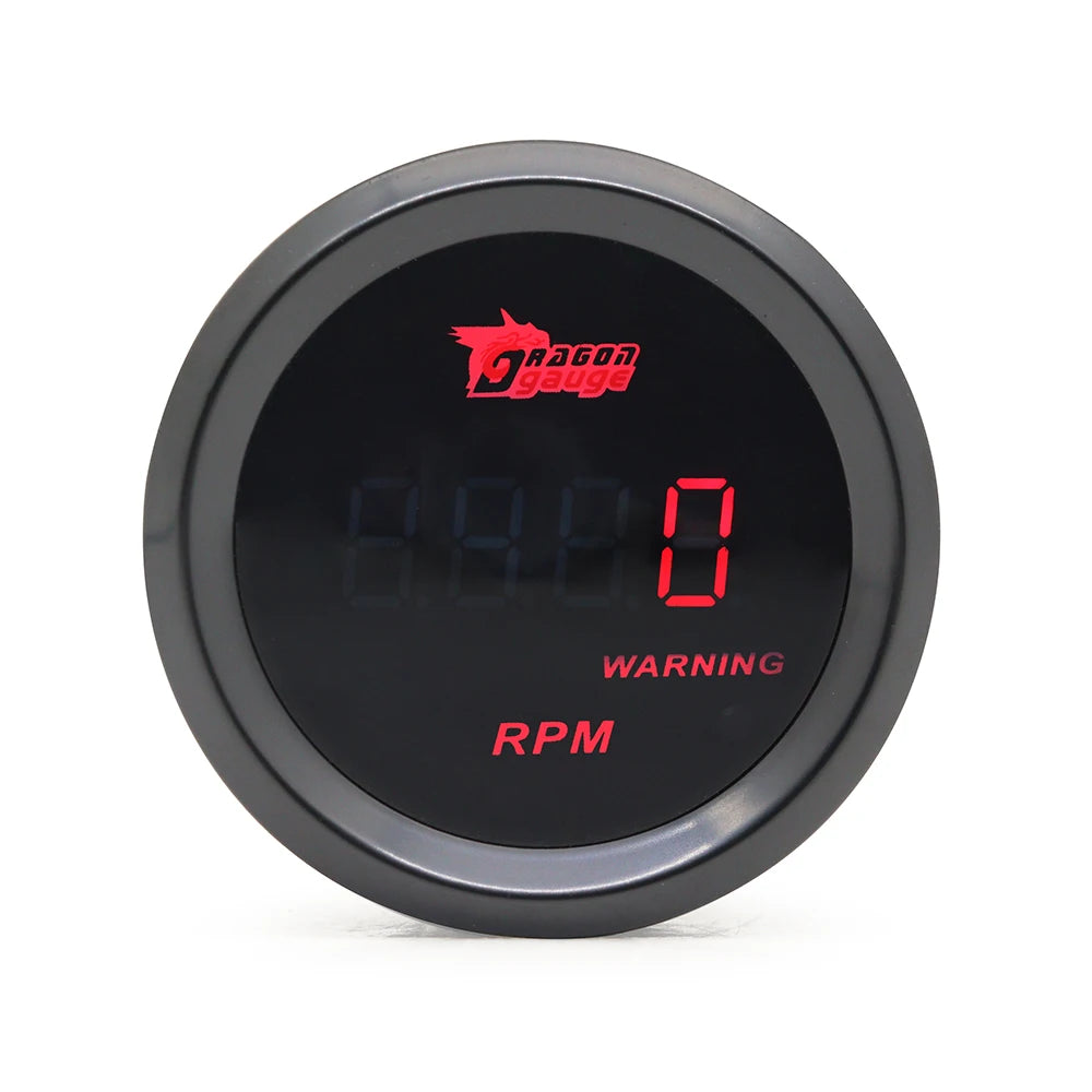 52mm Boost Gauge/Water Temp/Oil Temp/Oil Press/Voltage/Tachometer Gauge Digital Red led Black Case