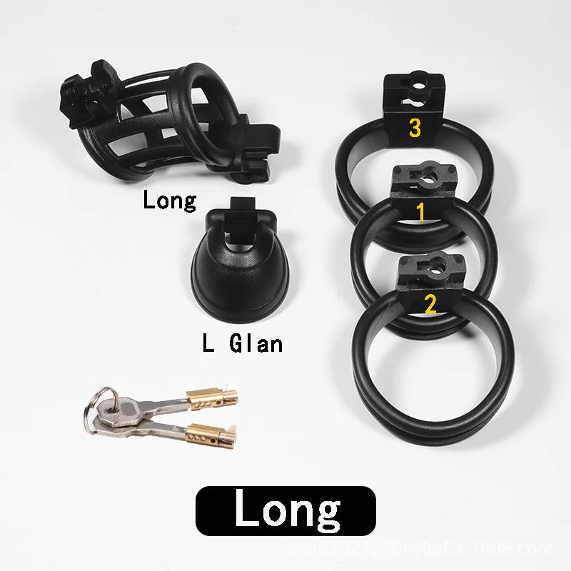 Double Locked Lust Male Chastity Device Femdom Sissy Cock Cage Hollow Holy Trainer BDSM Belt With 3 Penis Ring Sex Toys For Men