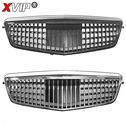 XVIP Chrome Black Diamonds Style Front Racing Grille For Mercedes Benz E-Class W212 E250 E300 E350 E500 2010-2013 Bumper Grilles