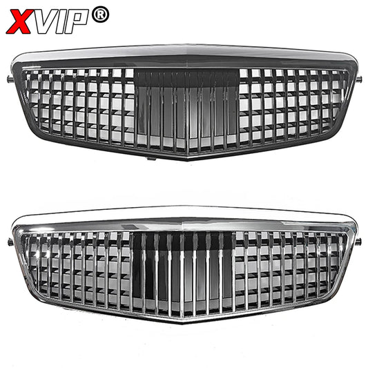 XVIP Chrome Black Diamonds Style Front Racing Grille For Mercedes Benz E-Class W212 E250 E300 E350 E500 2010-2013 Bumper Grilles
